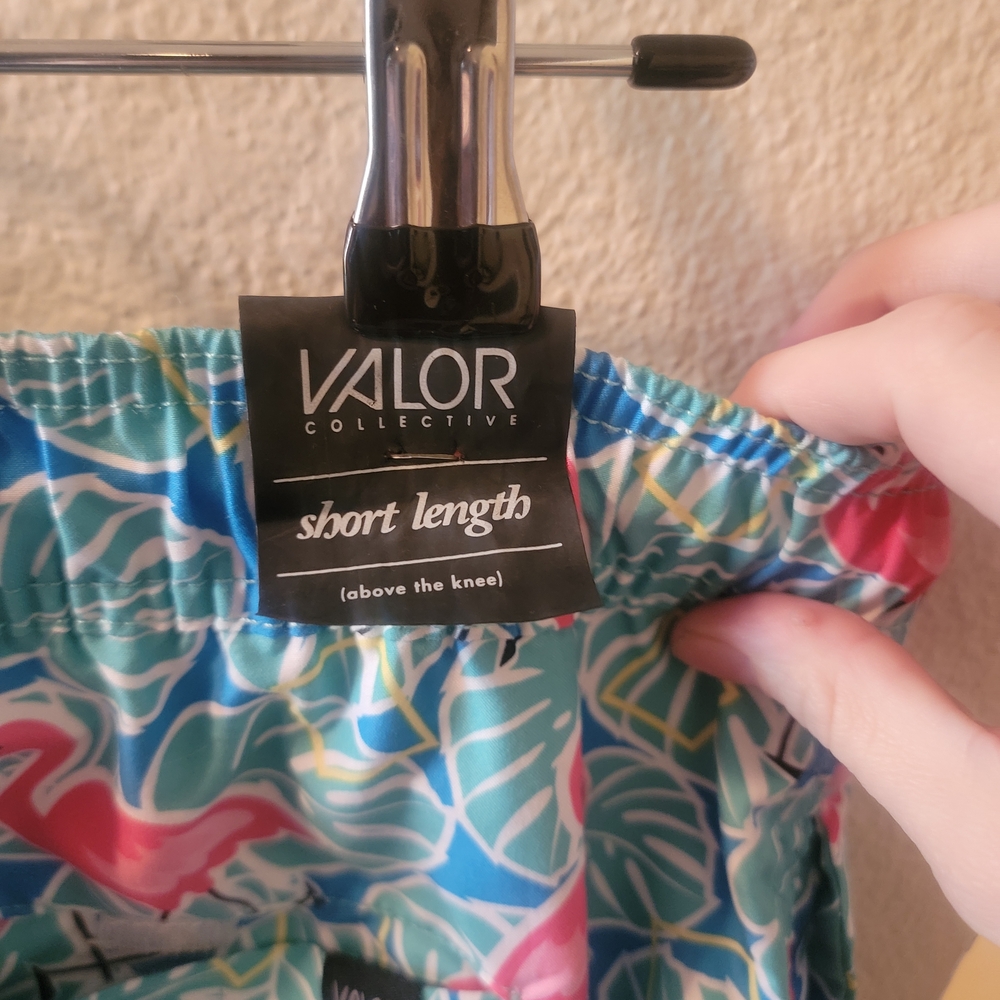 Tropical Flamingo Print Swim Trunks - Picture 6 of 6